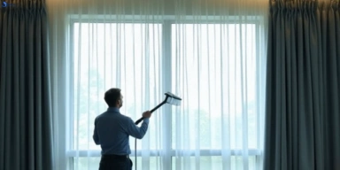 Commercial curtain steam cleaning service greenbank hotels offices